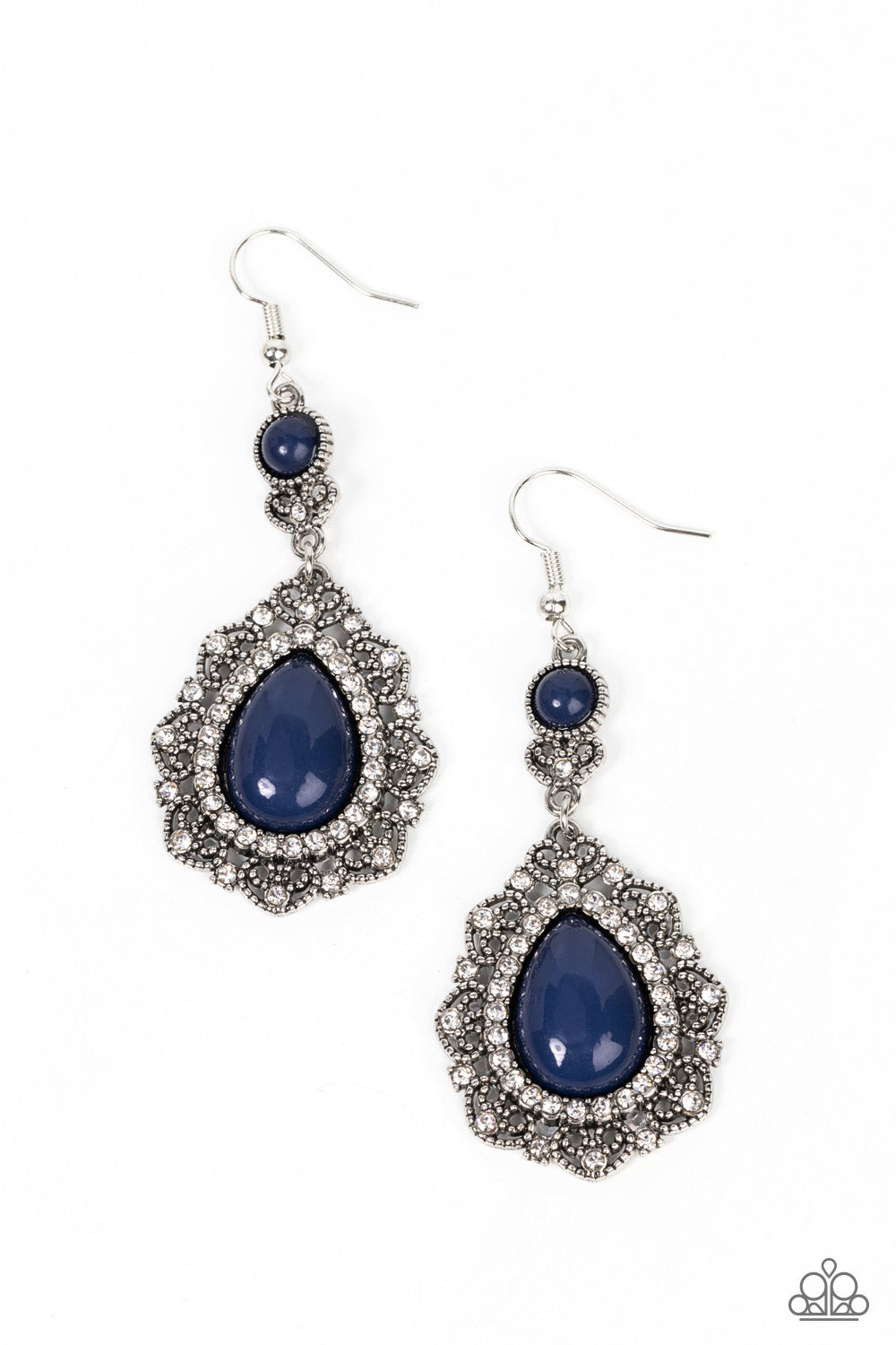 Paparazzi - Palace Bribe - Blue Earrings