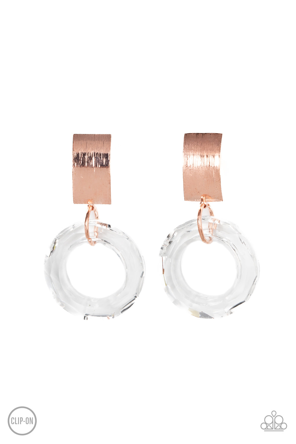 Paparazzi - Clear Out! - Copper Earrings