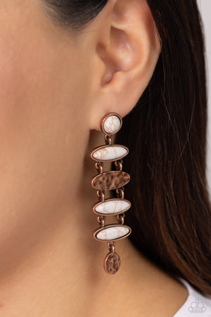 Paparazzi - Rustic Reverie - Copper  Earrings