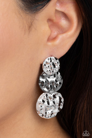 Paparazzi - Triple Threat Texture - Multi Earrings