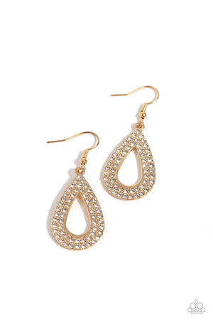 Paparazzi - I am the Party - Gold Earrings