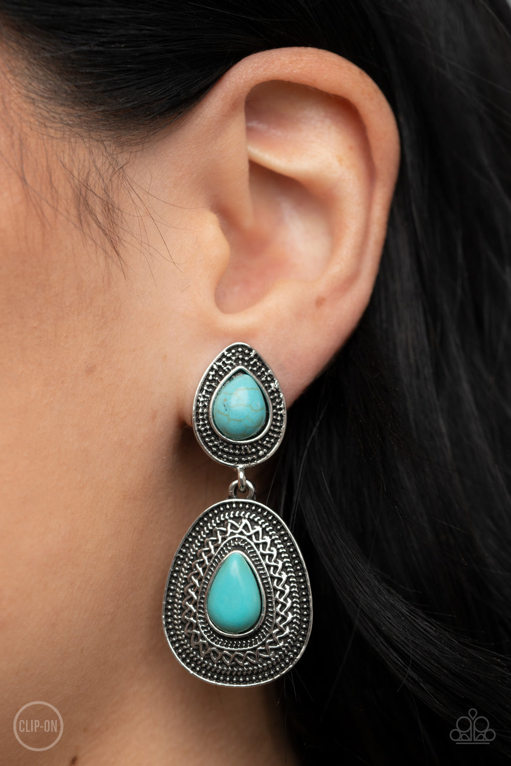 Paparazzi - Country Soul - Blue Earrings