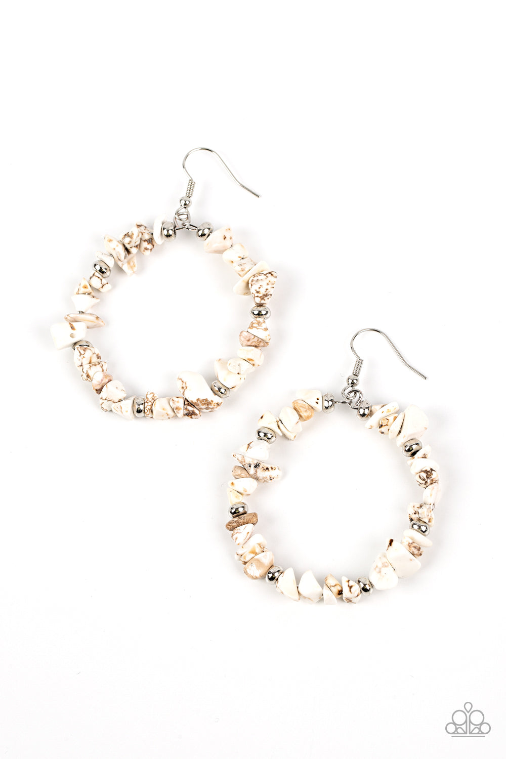 Paparazzi - Mineral Mantra - White Earrings