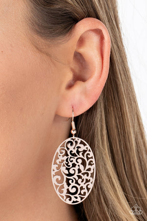 Paparazzi - Secret Orchards - Gold Earrings