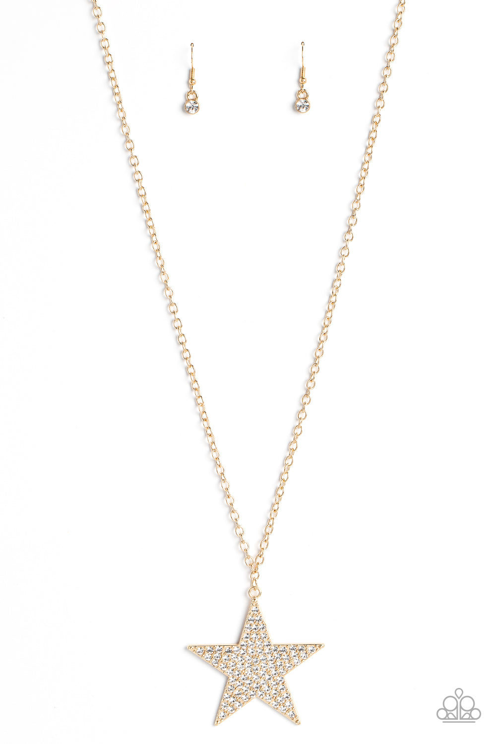 Paparazzi - Rock Star Sparkle - Gold Necklace