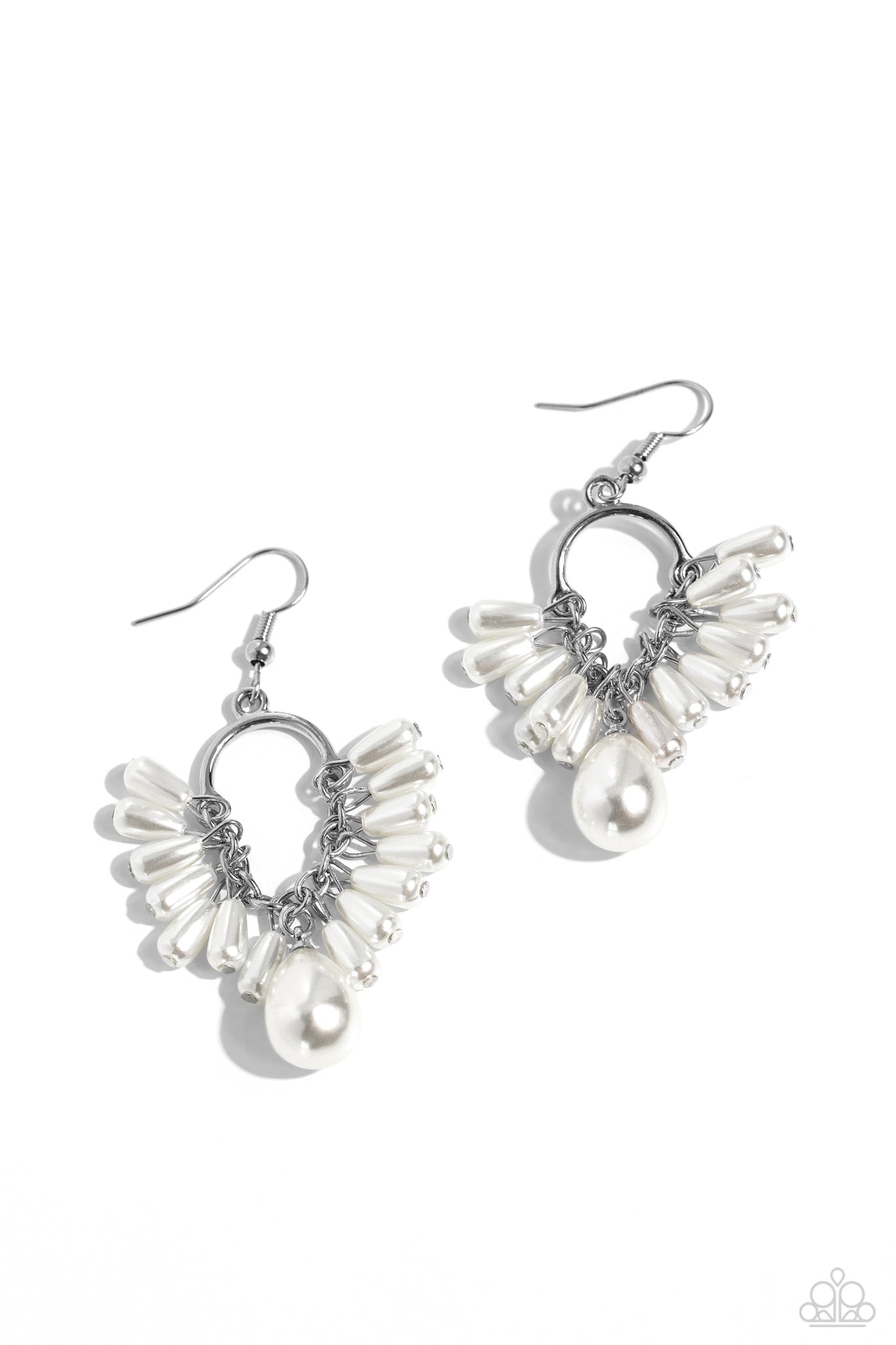 Paparazzi - Ahoy There! - White Earrings