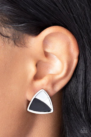 Paparazzi - Kaleidoscopic Collision - Black Earrings