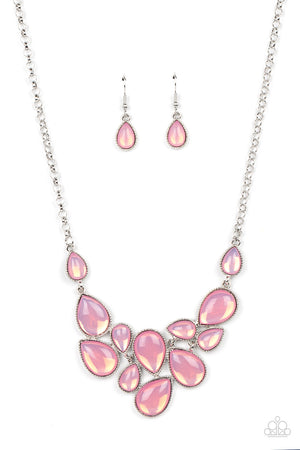 Paparazzi - Keeps GLOWING and GLOWING - Pink Necklace