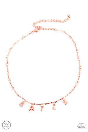 Paparazzi Accessories Say My Name - Copper Necklace