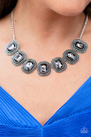 Paparazzi - Iced Iron - Silver Necklace