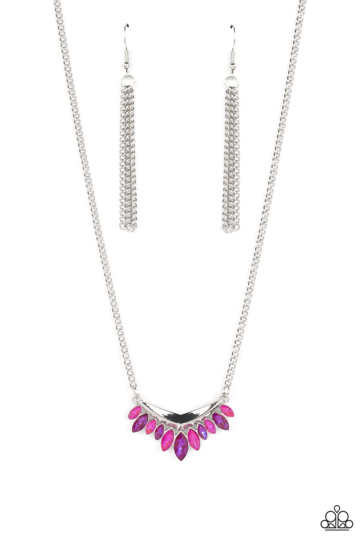 Paparazzi - Flash of Fringe - Pink Necklace