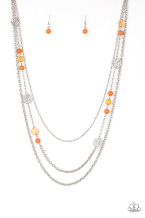 Paparazzi - Pretty Pop-tastic! - Orange Necklace