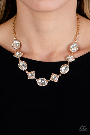 Paparazzi - Diamond of the Season - Gold Necklace