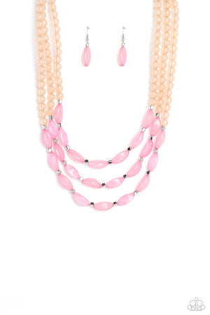 Paparazzi - I BEAD You Now - Pink Necklace