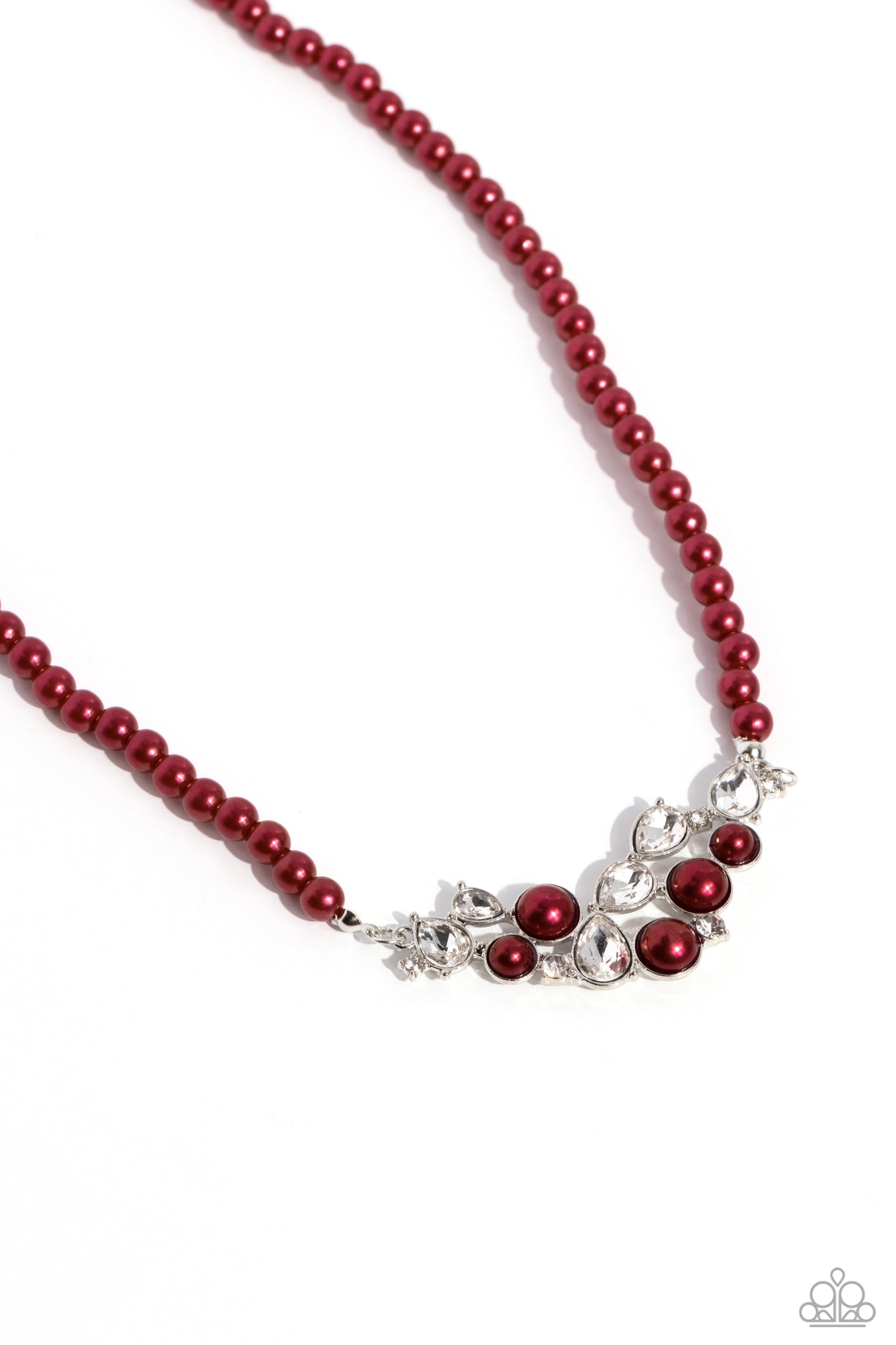 Paparazzi - Pampered Pearls - Red Necklace