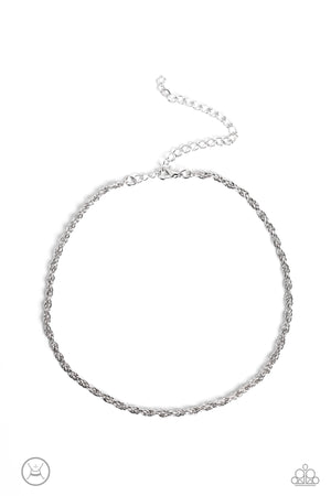Paparazzi - Glimmer of ROPE - Silver Necklace