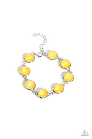 Paparazzi - Enchanted Emblems - Yellow Bracelet