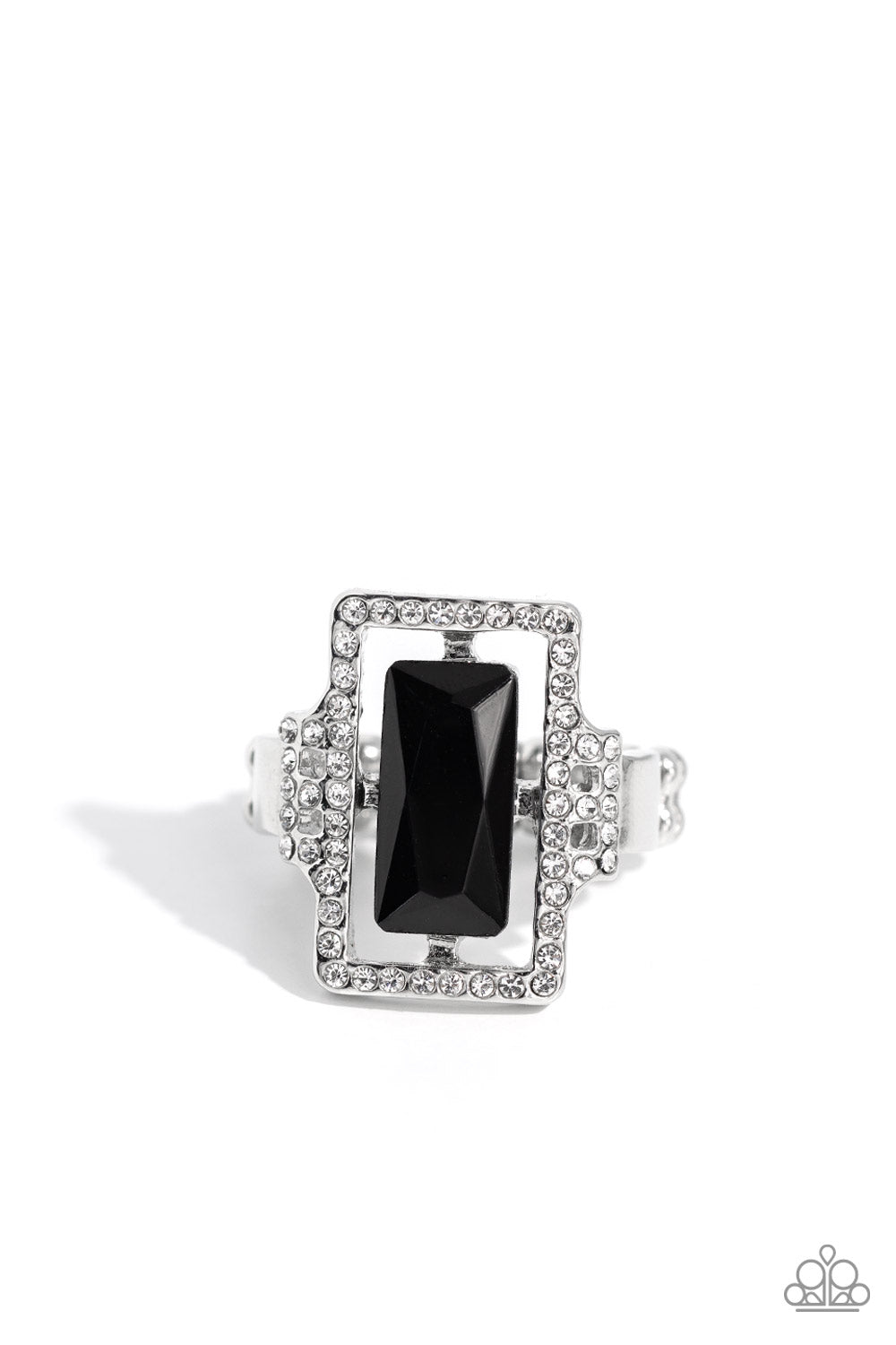 Paparazzi - Emerald Elegance - Black Ring