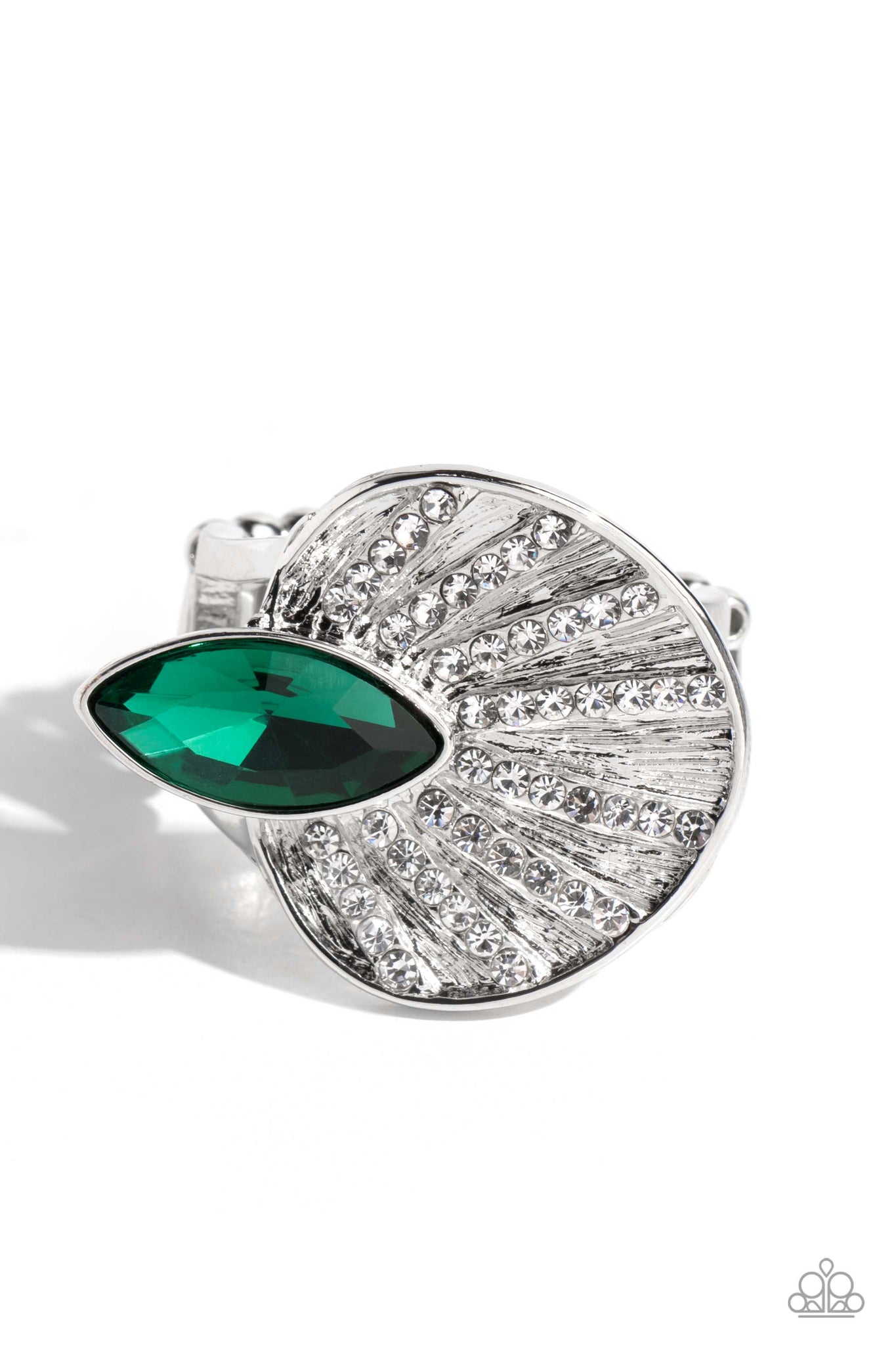 Paparazzi - Fan Dance Dazzle - Green Ring