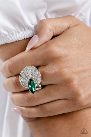 Paparazzi - Fan Dance Dazzle - Green Ring