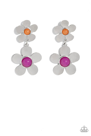 Paparazzi - Fashionable Florals - Pink Earrings