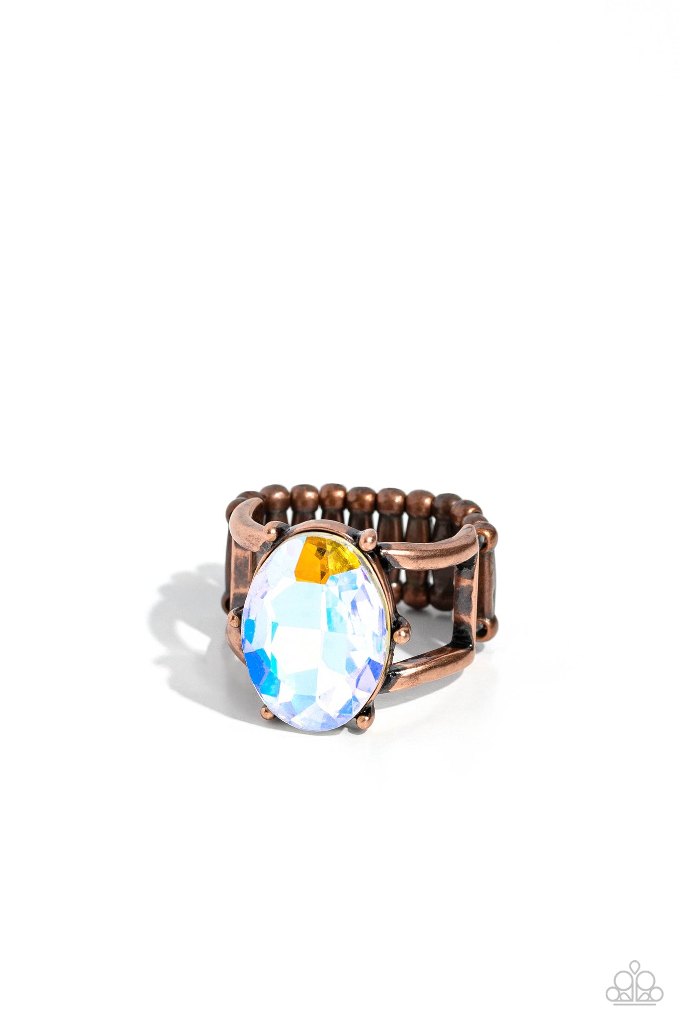 Paparazzi - Prismatically Pronged - Copper Ring