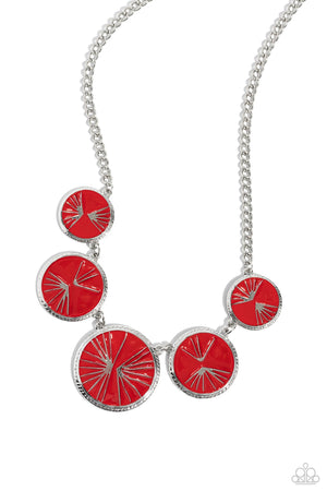 Paparazzi - PALM Before the Storm - Red Necklace