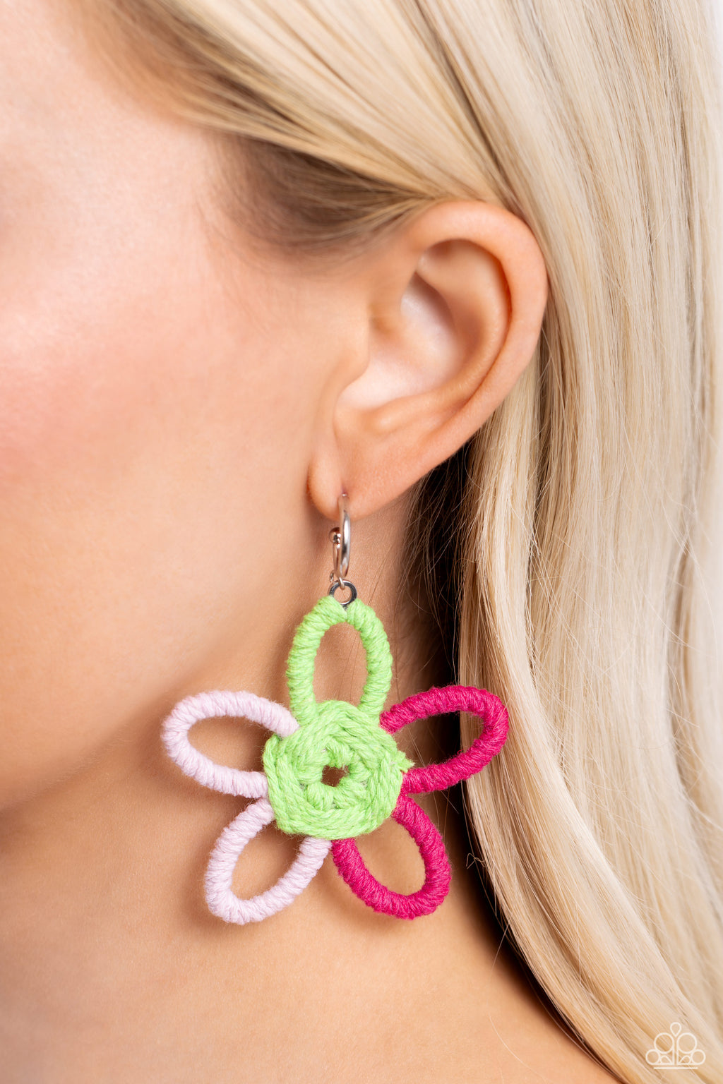 Paparazzi - Spin a Yarn - Pink Earrings