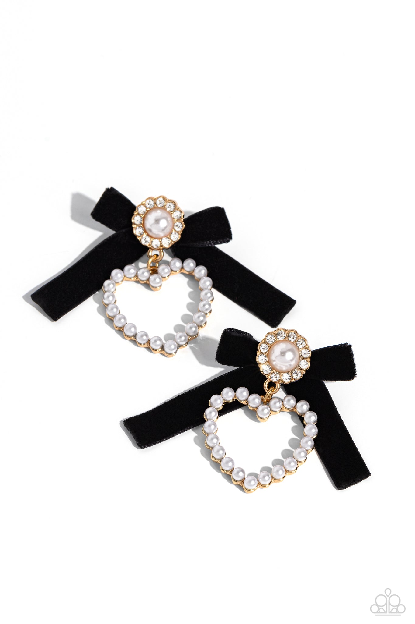Paparazzi - BOW and Then - Gold Earrings