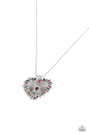 Paparazzi - Flirting Ferris Wheel - Red Necklace