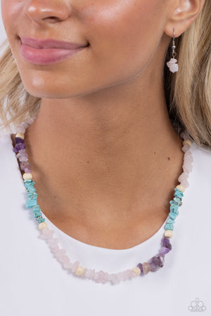 Paparazzi - Soothing Stones - Pink Necklace