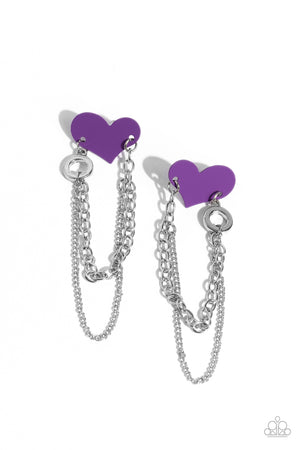 Paparazzi - Altered Affection - Purple Earrings