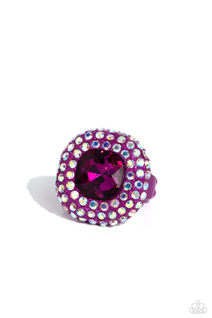 Paparazzi - Glistening Grit - Pink Ring