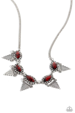 Paparazzi - Scintillating Shimmer - Red Necklace