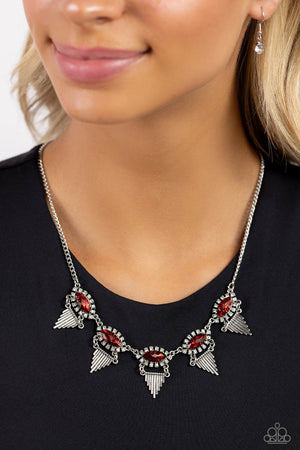 Paparazzi - Scintillating Shimmer - Red Necklace