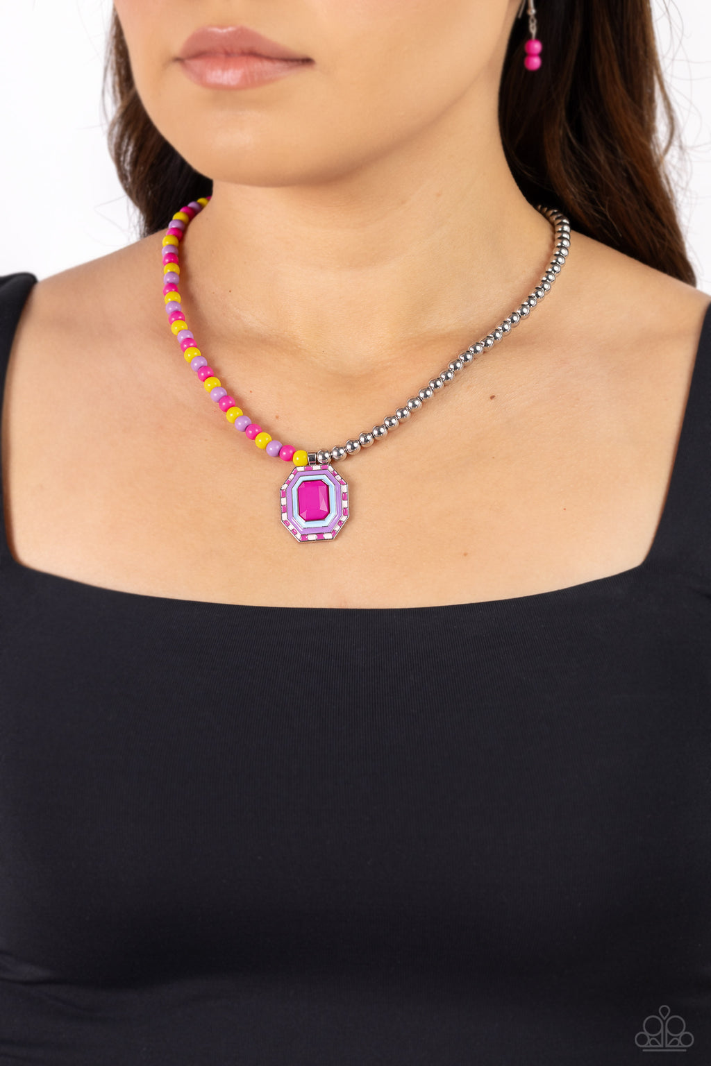Paparazzi - Contrasting Candy - Multi Necklace