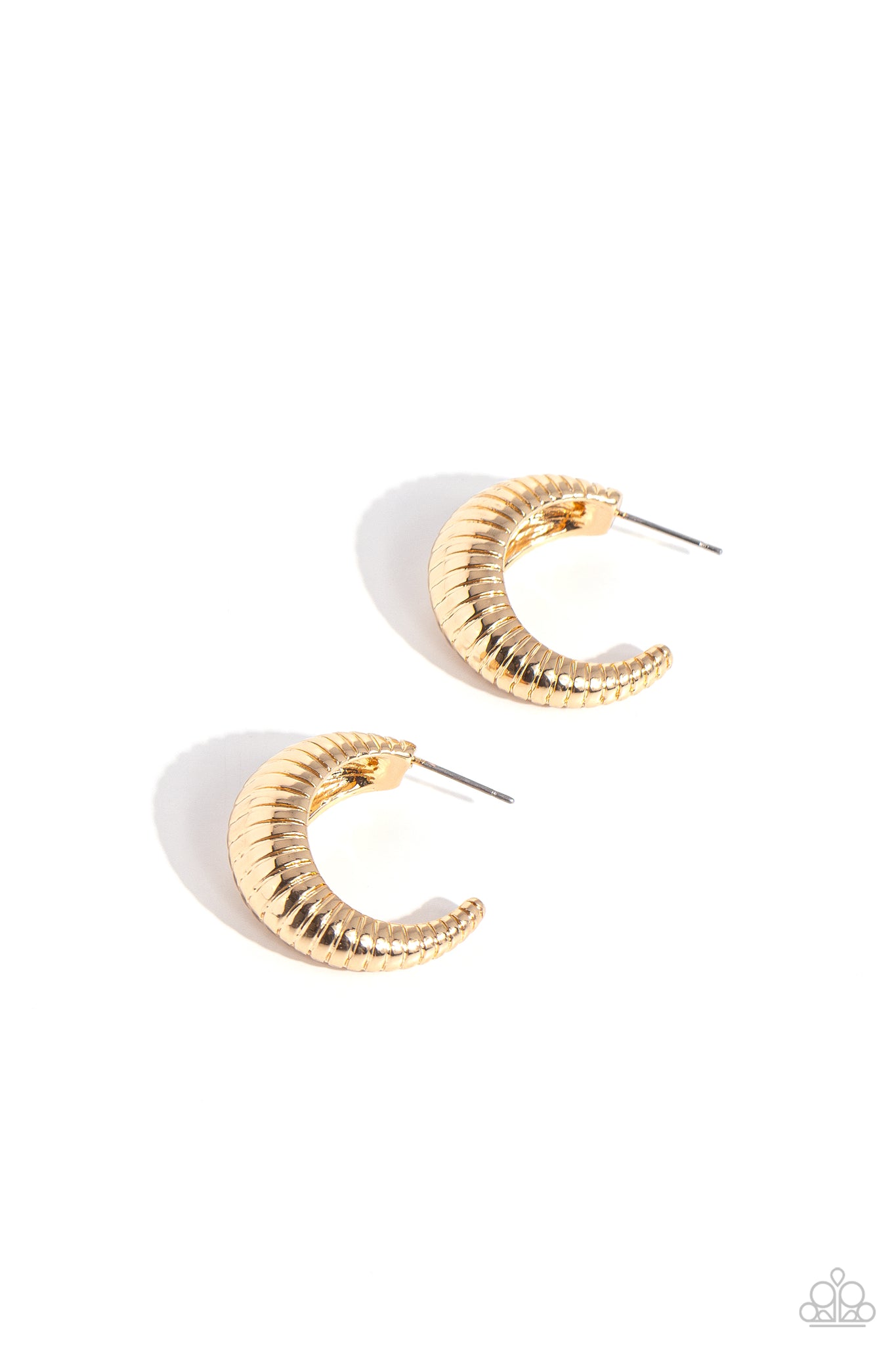 Paparazzi - Textured Tenure - Gold Earrings