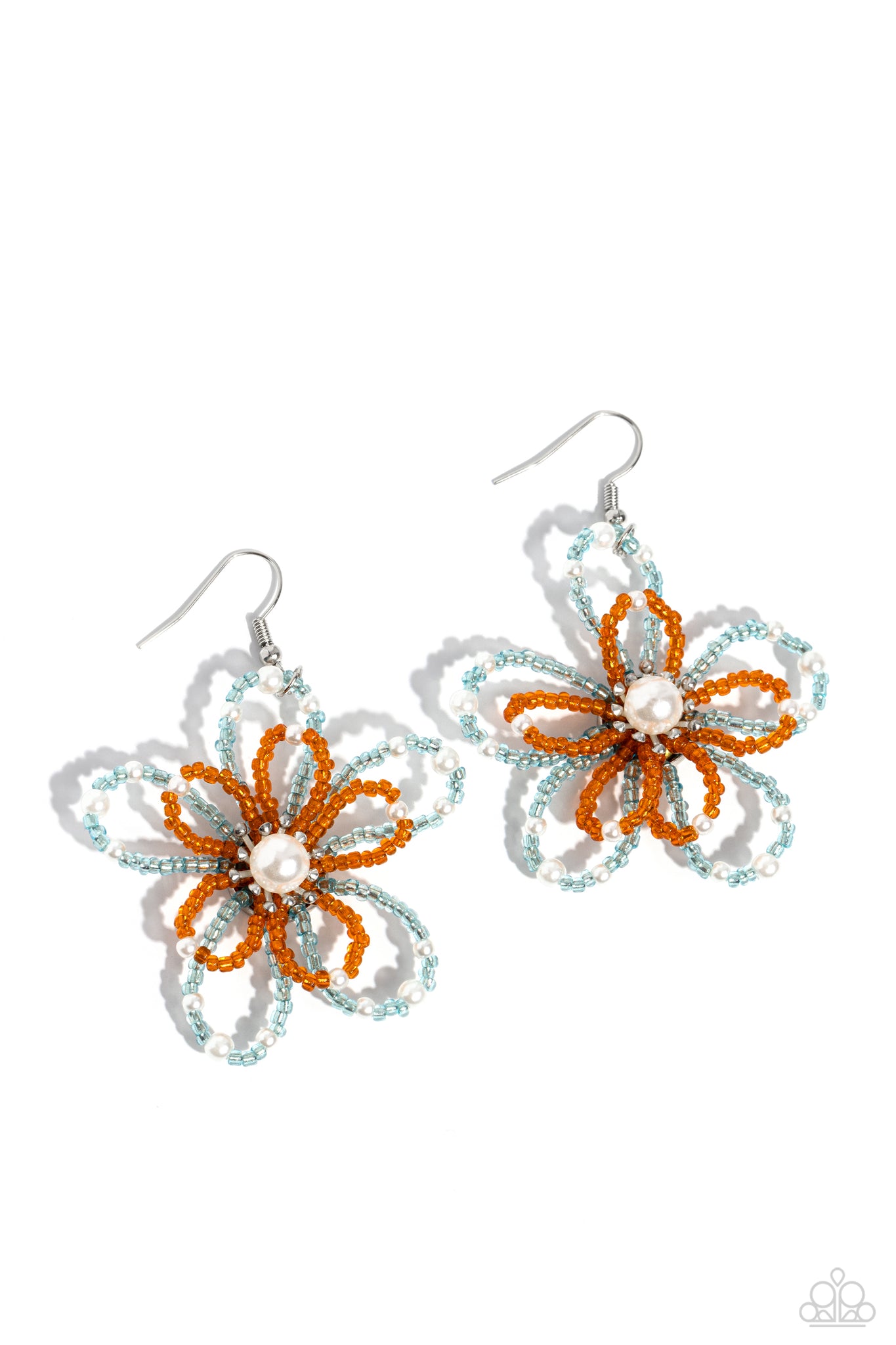 Paparazzi - PEARL Crush - Orange Earrings