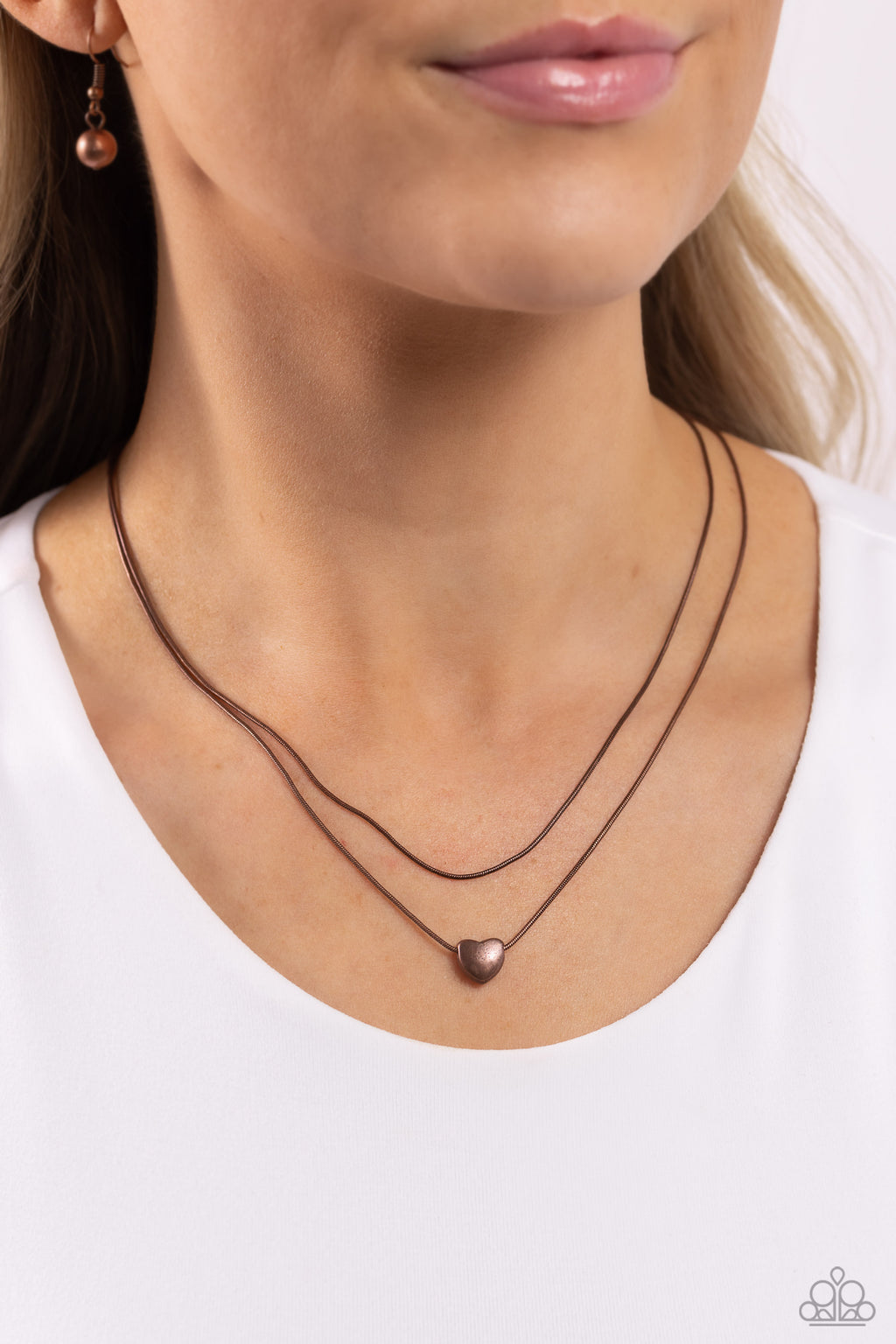 Paparazzi - Sweetheart Series - Copper Necklace