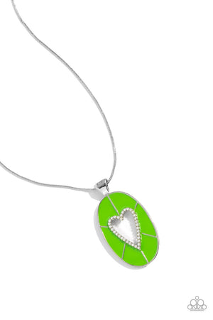 Paparazzi - Airy Affection - Green Necklace