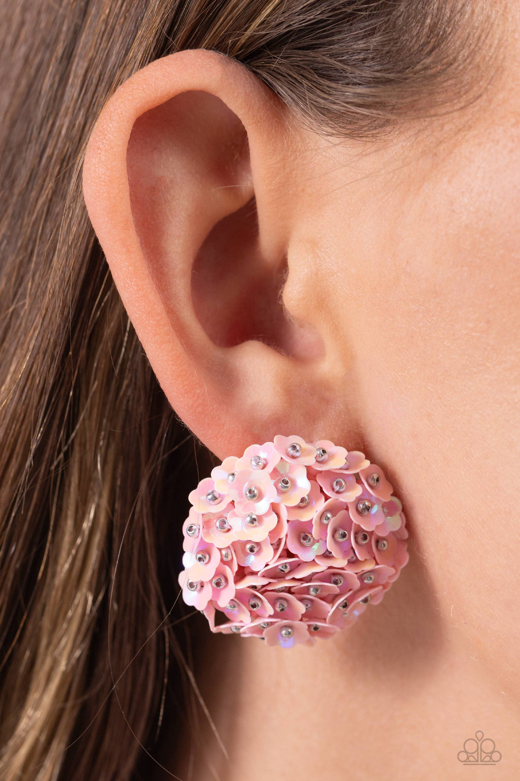 Paparazzi - Corsage Character - Pink Earrings