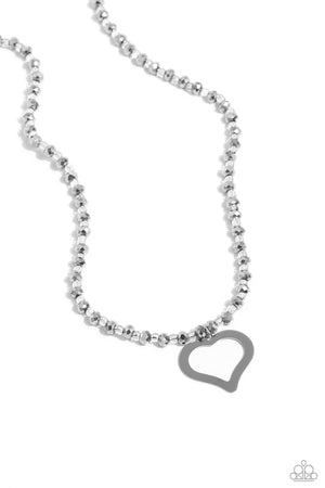 Paparazzi - Faceted Factor - Silver Necklace