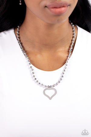 Paparazzi - Faceted Factor - Silver Necklace