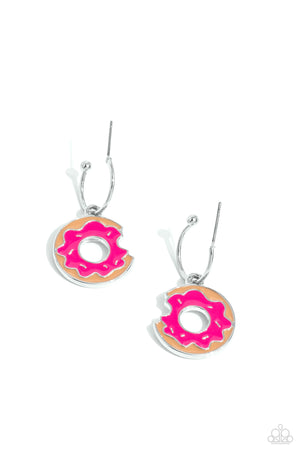 Paparazzi - Donut Delivery - Pink Earrings