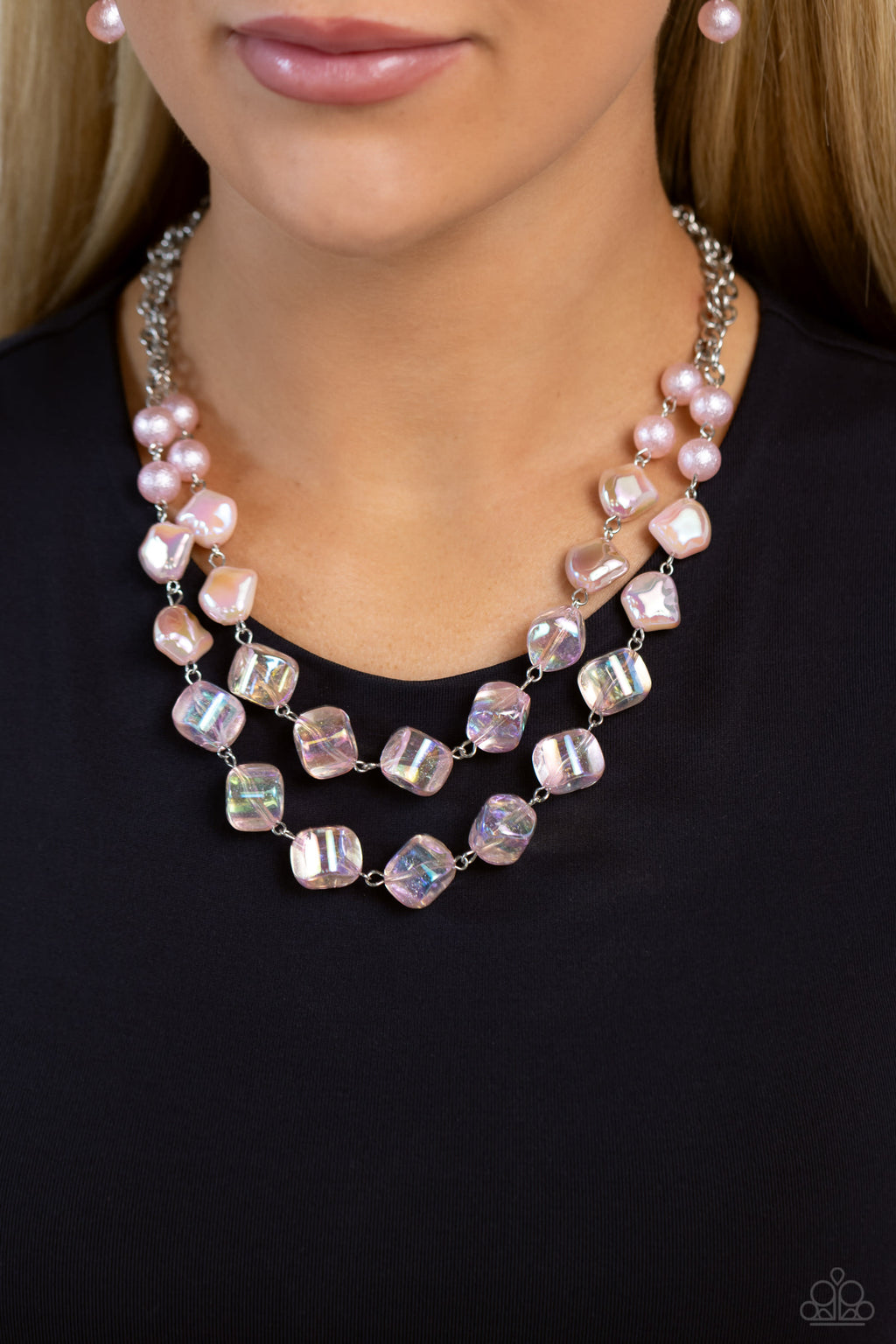 Paparazzi - Eclectic Embellishment - Pink Necklace