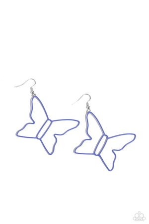 Paparazzi - Soaring Silhouettes - Blue Earrings