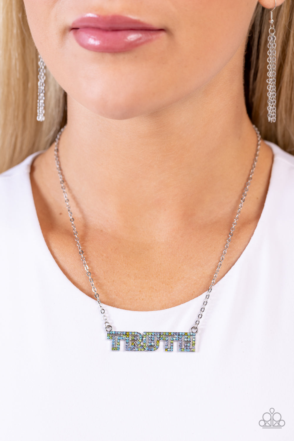 Paparazzi - Truth Trinket - Blue Necklace