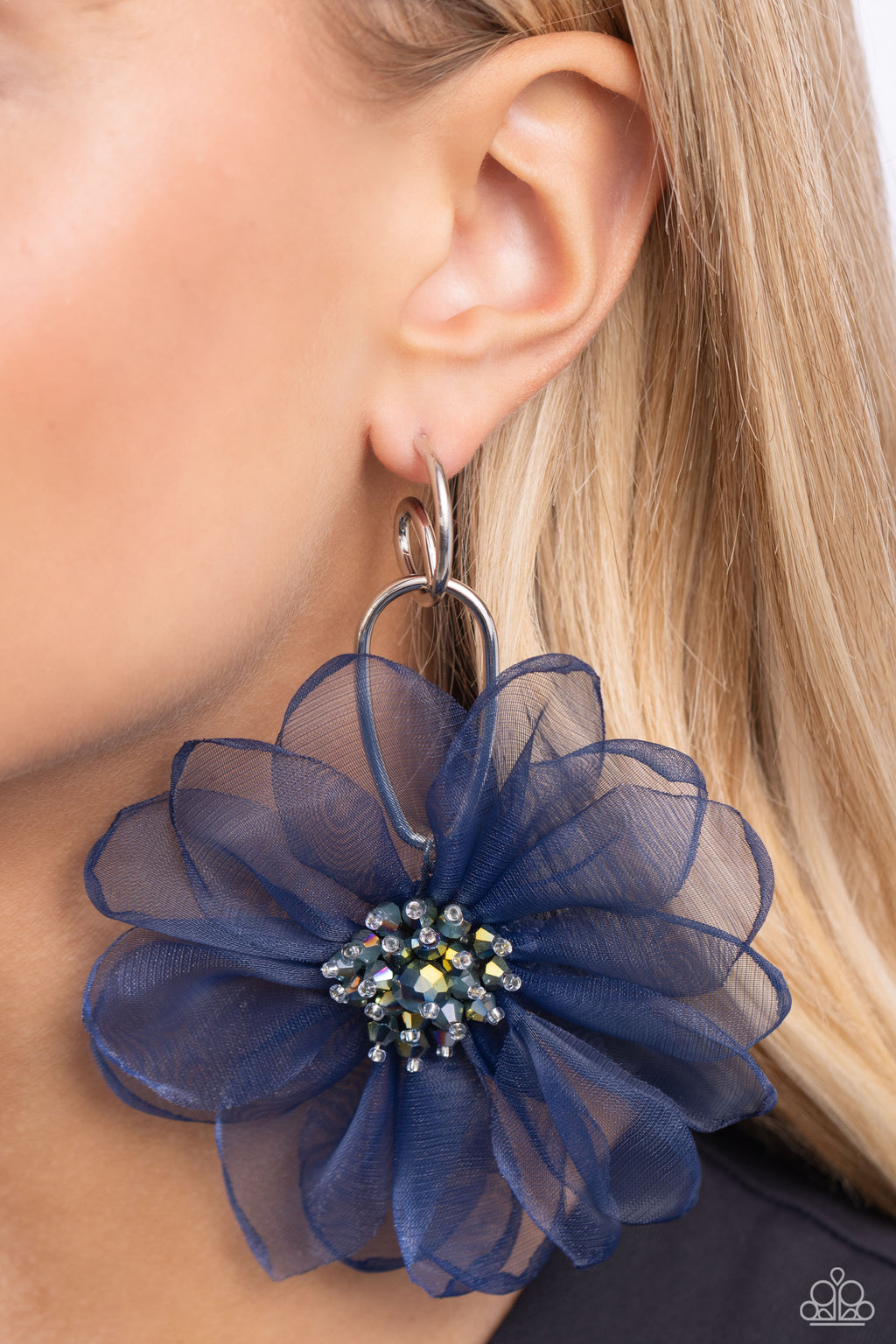 Paparazzi - Cosmopolitan Chiffon - Blue Earrings