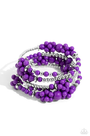 Paparazzi - Compelling Clouds - Purple Bracelet