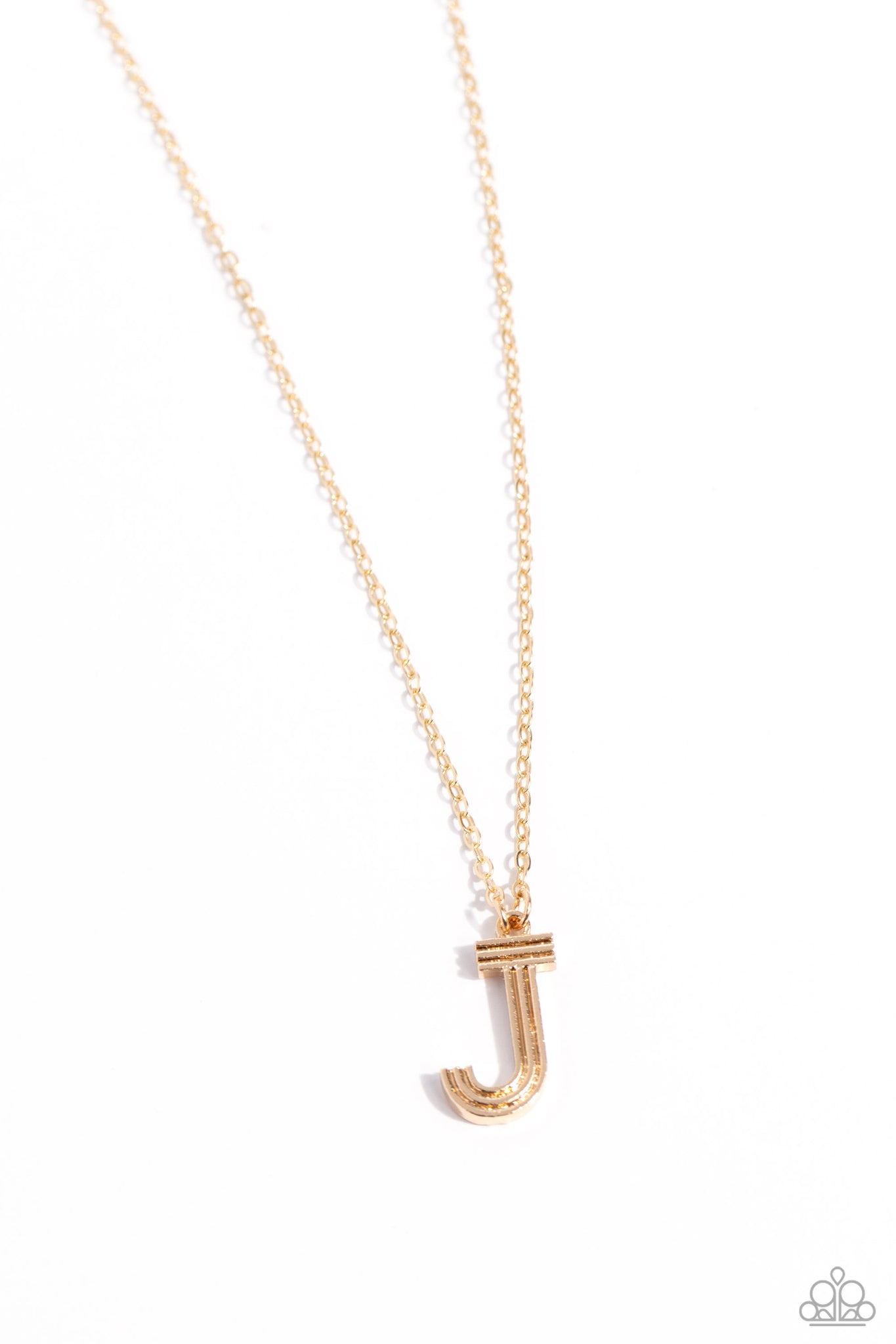 Paparazzi - Leave Your Initials - Gold - J Necklace